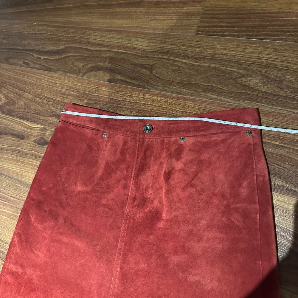 GAP Rich Red A-Line Suede Skirt - Picture 9 of 11